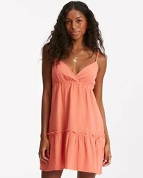Top 10 ✨ Billabong Wave After Wave Babydoll Mini 👗 Dress ROSE CLAY 😉