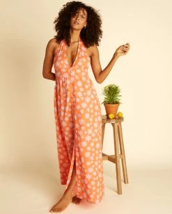 Deals 🤩 Billabong Wrangler Hung Up Maxi 👗 Dress FIRESIDE 🧨 -Women's Swim Store abjwd00446 billabongw nkm0 frt1 1