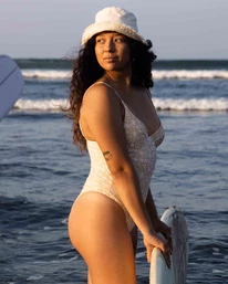 Promo ❤️ Billabong Sea Thru Me One Piece 🩱 Swimsuit DESERT SAND 🥰