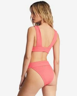 New ⌛ Billabong 🌞 Summer High Plunge 👙 Bikini Top CORAL CRUSH 🎉 -Women's Swim Store abjx300204 billabongw mjp0 bck1 1