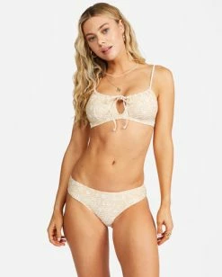 Cheap 🌟 Billabong Sea Thru Me Coco Bralette 👙 Bikini Top DESERT SAND 👍 -Women's Swim Store abjx300457 billabongw ded frt1 1