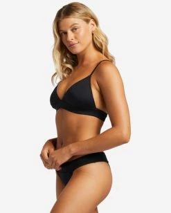 Best deal ⭐ Billabong A/Div Banded Triangle 👙 Bikini Top BLACK MULTI 2 ❤️ -Women's Swim Store abjx300464 billabongw blk sd1 1