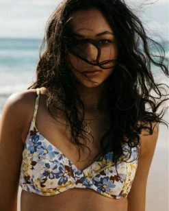 Buy 🎉 Billabong Hula Moon Nova Bra 👙 Bikini Top WHITE ✨ -Women's Swim Store abjx300471 billabongl wht frt1 1