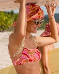 Hot Sale ๐ Billabong Pretty Groovy Square Bralette ๐ Bikini Top MULTI โ