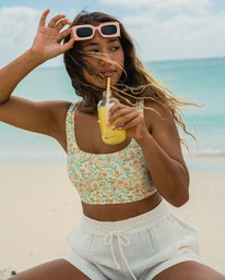 Wholesale 🔔 Billabong Aint She Sweet Tanlines Tank 👙 Bikini Top SALT CRYSTAL 🔥