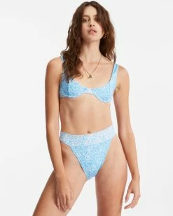 Flash Sale ⌛ Billabong Blissed Out Aruba High-Rise 👙 Bikini Bottoms BLISS BLUE 💯 -Women's Swim Store abjx400515 billabongw bll0 frt1 1