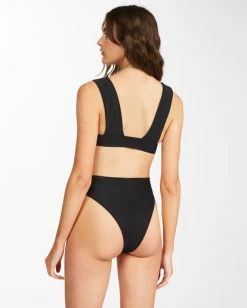 Top 10 ⭐ Billabong Sol Searcher Rise High-Waisted 👙 Bikini Bottoms BLACK PEBBLE 🎁 -Women's Swim Store abjx400560 billabongw bpb bck1 1