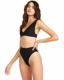 Top 10 ⭐ Billabong Sol Searcher Rise High-Waisted 👙 Bikini Bottoms BLACK PEBBLE 🎁 -Women's Swim Store abjx400560 billabongw bpb sd1 1