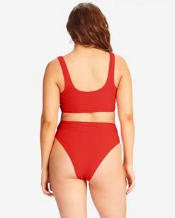 Cheap 🥰 Billabong Tanlines Rise High-Waisted 👙 Bikini Bottoms WHITE ✨ -Women's Swim Store abjx400561 billabongw rzp0 btm1 1