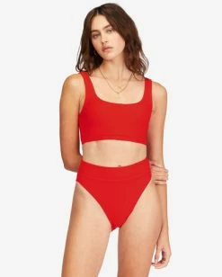 Cheap 🥰 Billabong Tanlines Rise High-Waisted 👙 Bikini Bottoms WHITE ✨ -Women's Swim Store abjx400561 billabongw rzp0 frt1 1