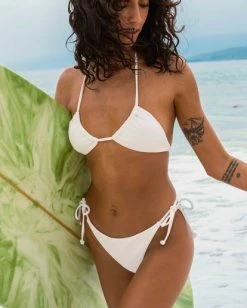 Discount 🛒 Billabong Tanlines Tie Side Mini 👙 Bikini Bottoms PINK DAZE 😉 -Women's Swim Store abjx400766 billabongl wht frt1 1