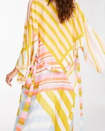 New 😉 Billabong Head Over 👠 Heels Kimono Beach Cover-Up WHITE/MULTI 🔔 4 New 😉 Billabong Head Over 👠 Heels Kimono Beach Cover-Up WHITE/MULTI 🔔 - Image 4