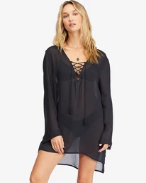 Flash Sale 🔔 Billabong Blue Skies Gauze Beach Cover-Up WHITE/MULTI ❤️