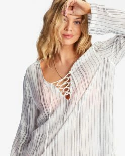 Best Sale 🤩 Billabong Blue Skies Mini Beach Cover-Up BLISS BLUE 💯 -Women's Swim Store abjx600168 billabongw ofb dtl1 1