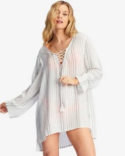 Best Sale 🤩 Billabong Blue Skies Mini Beach Cover-Up BLISS BLUE 💯 -Women's Swim Store abjx600168 billabongw ofb frt1 1