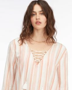 Buy ❤️ Billabong Blue Skies Mini Beach Cover-Up TERRACOTTA 😀 -Women's Swim Store abjx600192 billabongw tca dtl1 1