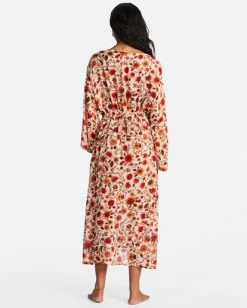 Best Sale ⌛ Billabong Cosmic Dreamer Kimono Beach Cover-Up ANTIQUE WHITE 🔥 -Women's Swim Store abjx600194 billabongw anw bck1 1