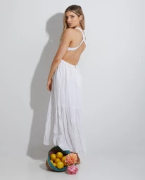 Cheapest 🥰 Billabong Shore Thing Maxi 👗 Dress WHITE ✔️