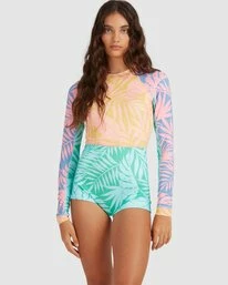 Budget 👍 Billabong Mystic Beach Long Sleeve 🩱 Swimsuit MULTI 🎉