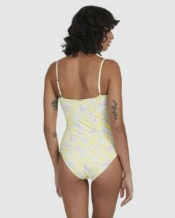 Hot Sale 🌟 Billabong Tempest Cut-Out One Piece 🩱 Swimsuit LEMON LIME 🤩 -Women's Swim Store ubjx100145 billabongw lml bck1 1