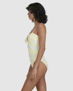 Hot Sale 🌟 Billabong Tempest Cut-Out One Piece 🩱 Swimsuit LEMON LIME 🤩 -Women's Swim Store ubjx100145 billabongw lml sd1 1
