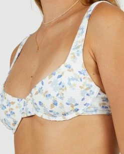 Best Pirce 🔥 Billabong Chiquita Georgia Underwire Bra 👙 Bikini Top WHITE ⌛ -Women's Swim Store ubjx300314 billabongw wht dtl1 1
