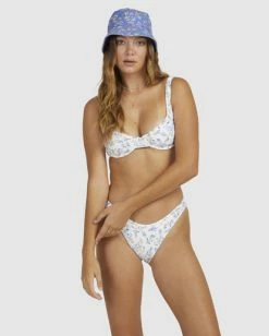 Best Pirce 🔥 Billabong Chiquita Georgia Underwire Bra 👙 Bikini Top WHITE ⌛ -Women's Swim Store ubjx300314 billabongw wht frt1 1