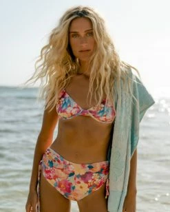 Hot Sale 😉 Billabong 🌞 Summer Bliss Ruby Bra 👙 Bikini Top RED 🔥 -Women's Swim Store ubjx300389 billabongl red frt9 1