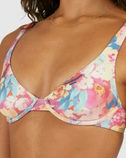 Hot Sale 😉 Billabong 🌞 Summer Bliss Ruby Bra 👙 Bikini Top RED 🔥 -Women's Swim Store ubjx300389 billabongw red dtl1 1