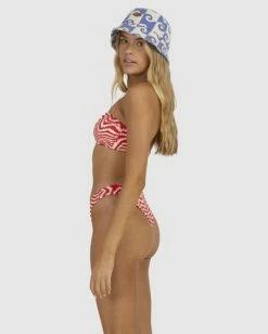 Outlet 💯 Billabong Vibration Hike Skimpy 👙 Bikini Bottoms RED 😀 -Women's Swim Store ubjx400358 billabongw red bck2 1