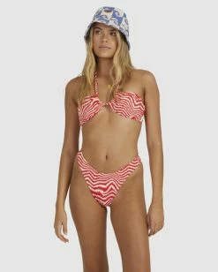 Outlet 💯 Billabong Vibration Hike Skimpy 👙 Bikini Bottoms RED 😀 -Women's Swim Store ubjx400358 billabongw red frt1 1