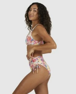 Flash Sale ✨ Billabong ☀️ Summer Bliss Ruched Retro 👙 Bikini Bottoms RED ⌛ -Women's Swim Store ubjx400376 billabongw red sd1 1